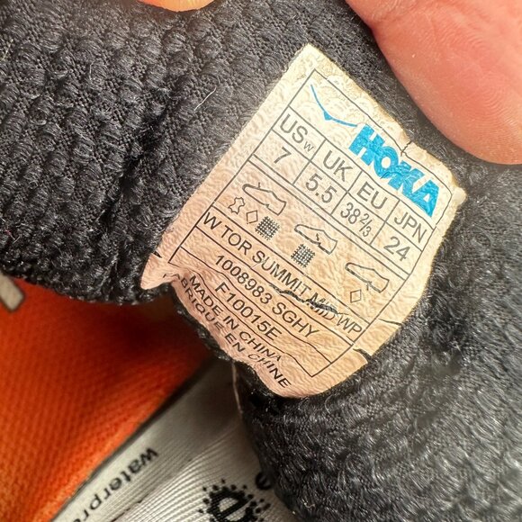 Hoka One One Tor Summit Mid Women Size 7 1008983-SGHY Steel Grey Hydrangea Shoes - Picture 10 of 11